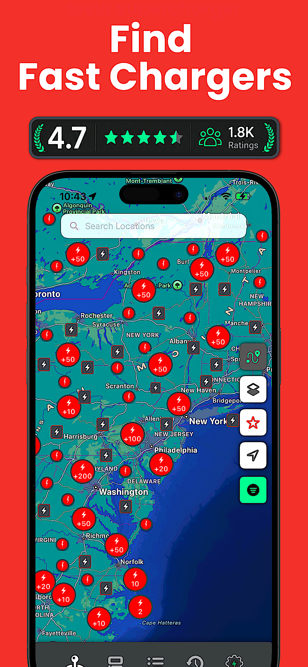 EV Charging Stations Map+