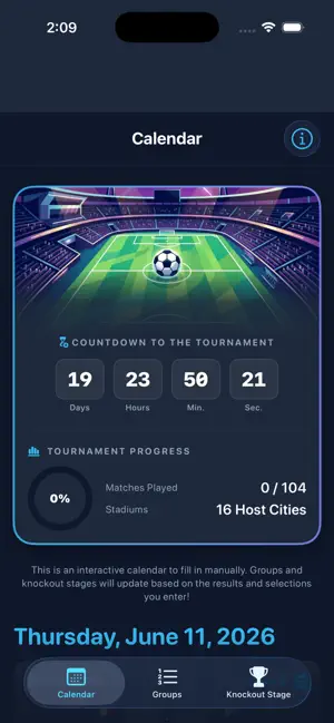 Cup 26: Football Scorecard screenshot 1
