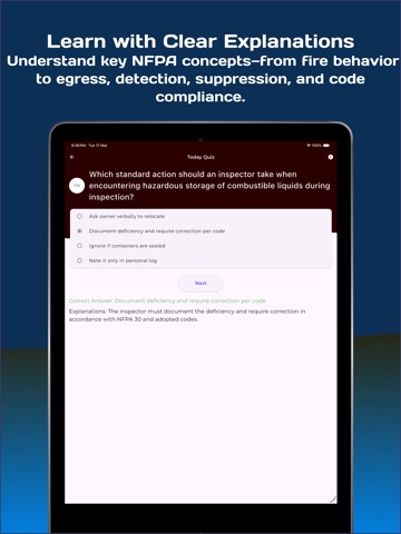 NFPA Fire Inspector Exam Prep iPad screenshot