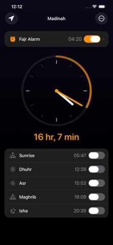 Fajr Alarm App Screenshot 1 of 1