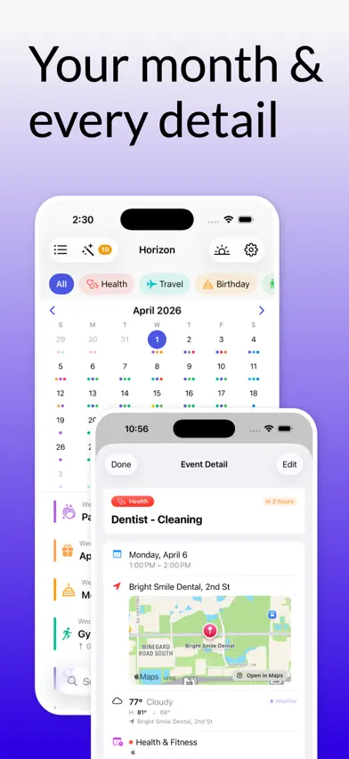Horizon: Calendar Highlights screenshot 1