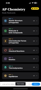 AP Chemistry Flashcards screenshot