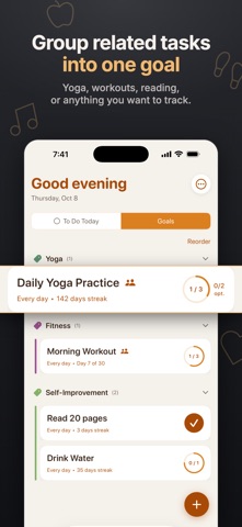 Tapas: Habit & Goal Tracker Screenshot 2 of 7