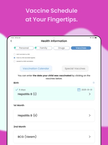 Expealth – Baby & Child Care iPad screenshot