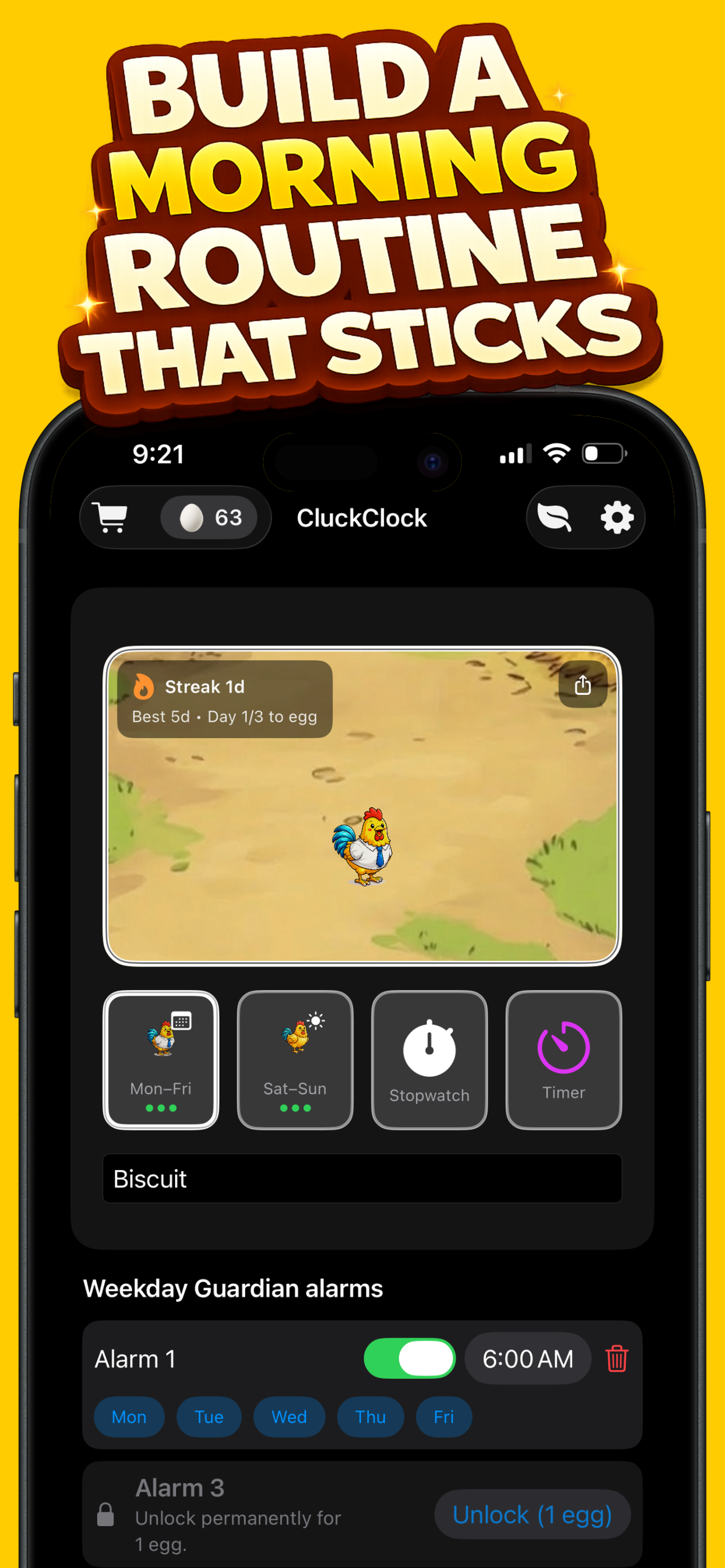 Loud Alarm Clock - CluckClock