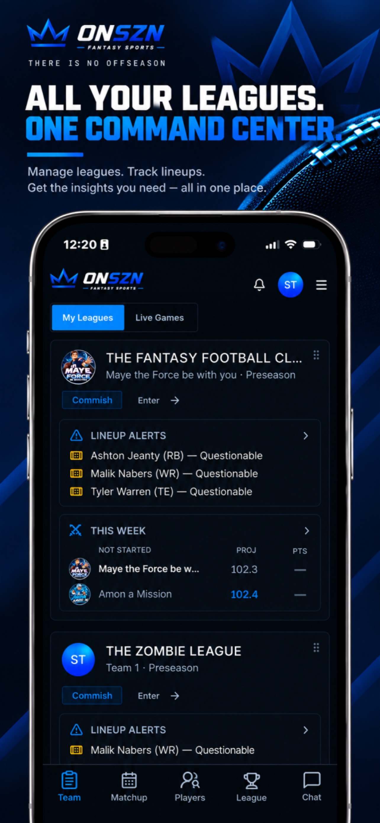 Screenshot 2 of OnSzn Fantasy Sports