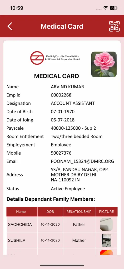 DMRC Medical Card आयुष - Medical App | MWM