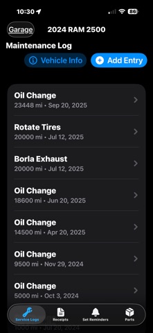 DIY Maintenance screenshot