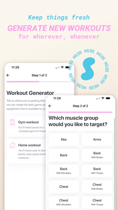 Sesh: Women Fitness & Workouts Screenshot
