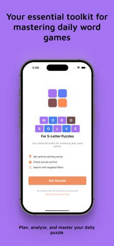 WordSolve for 5-Letter Puzzles screenshot
