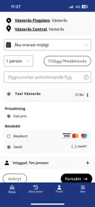 Taxi Västerås screenshot #2 for iPhone