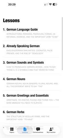 German Learning for Beginners iPhone screenshot