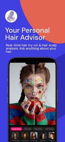HairWow:AI Makeover & Analysis iPhone screenshot