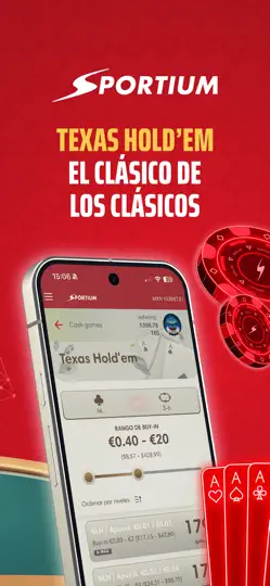 Captura de pantalla de Sportium Poker en iPhone 5