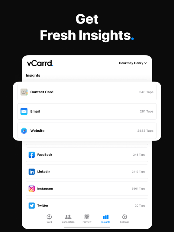 Digital Business Card - vCarrd iPad screenshot 4 - Business app
