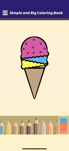 Simple and Big Coloring Book iPhone screenshot