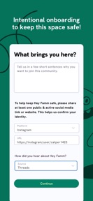 Hey Famm: LGBTQ+ Networking screenshot