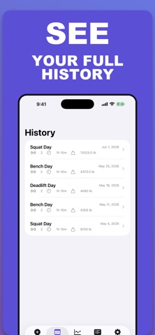 Strength Training Workout Log Screenshot 2 of 5