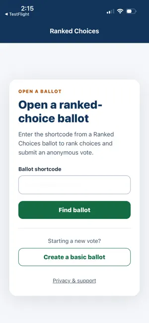 Ranked Choices screenshot 1