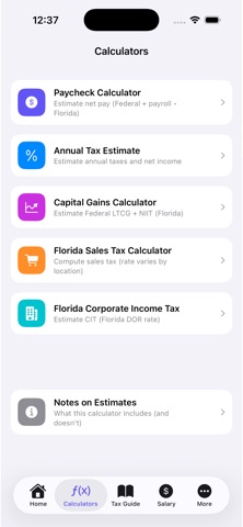 Florida Tax Guide screenshot