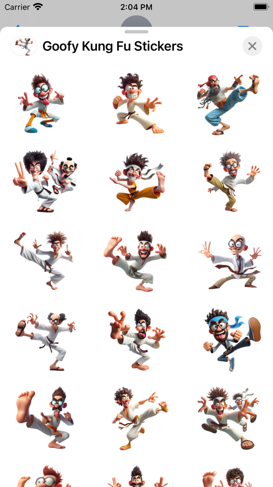 #1. Goofy Kung Fu Stickers (iOS) By: Paul Scott