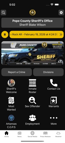 Pope County Sheriff’s AR iPhone screenshot