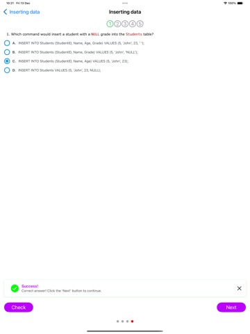 SQL Programming Pro iPad screenshot