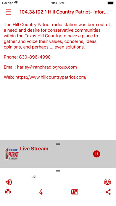 The Hill Country Patriot app screenshot 3