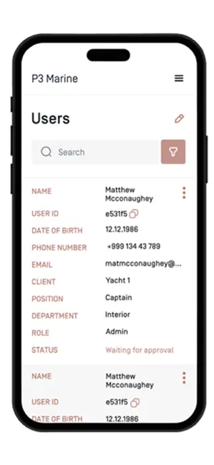 P3 Marine Mobile screenshot 1