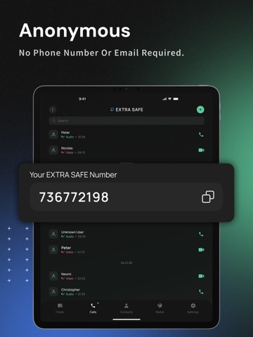 EXTRA SAFE: Encrypted Chat iPad screenshot