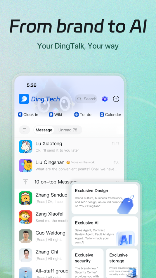 #5. DingDing - Redefine Work in AI (iOS) Podle: DingTalk Technology Co., Ltd.