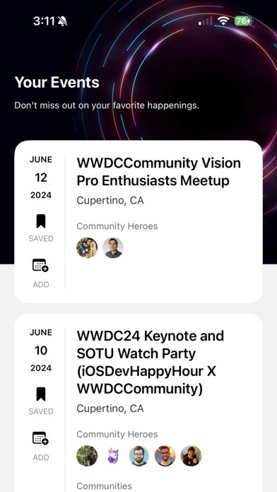 Community Week #WWDC24 Screenshot