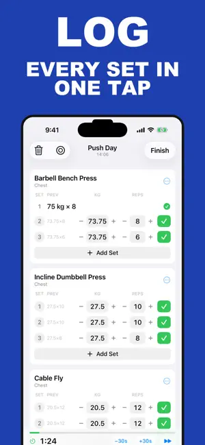 Workout Gym Strength Log screenshot 2
