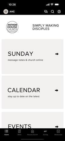 Anthem House Church iPhone screenshot