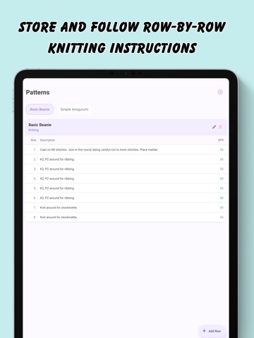 Crochet Row Counter Tracker ipad screenshot 4