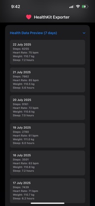 My Health Export screenshot 4