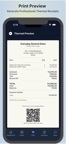 Vyqda Retail POS screenshot