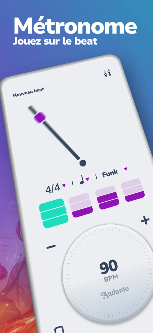 Screenshot #1 pour Metronome BEATS: Tap Tempo Bpm