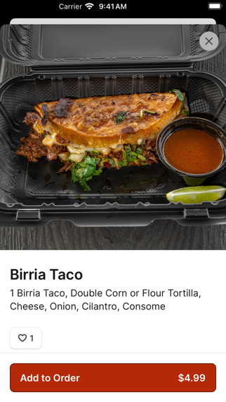 Sabor Tacos iPhone screenshot 3 - Food & Drink app