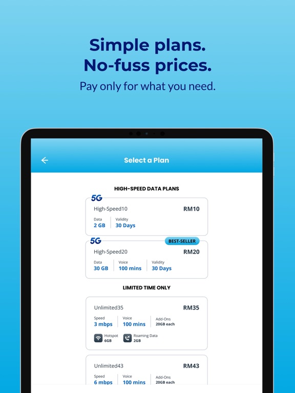 Spark by CelcomDigi iPad screenshot 4 - Utilities app