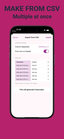 Taguvo: QR & Barcode generator screenshot
