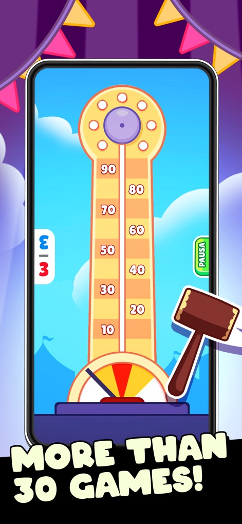 2 Player Games - Pastimes - 카니발 테마의 이 게임은 사용자가 망치를 사용하여 점수판을 올리는 하이 스트라이커 게임을 보여주며, 높은 점수 달성을 목표로 하는 흥미진진한 도전을 제공합니다.