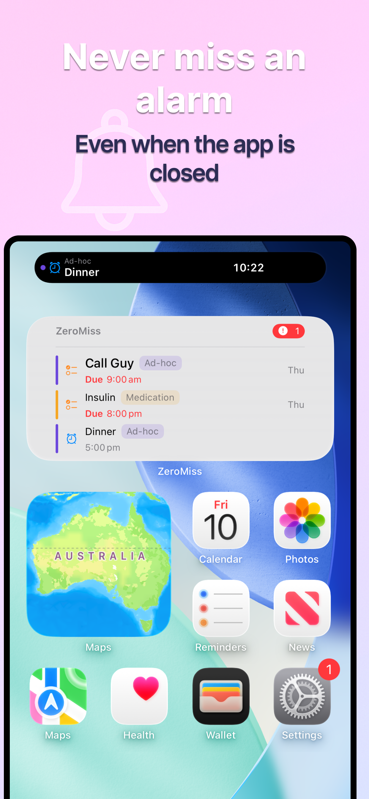 ZeroMiss: Smart Alarms