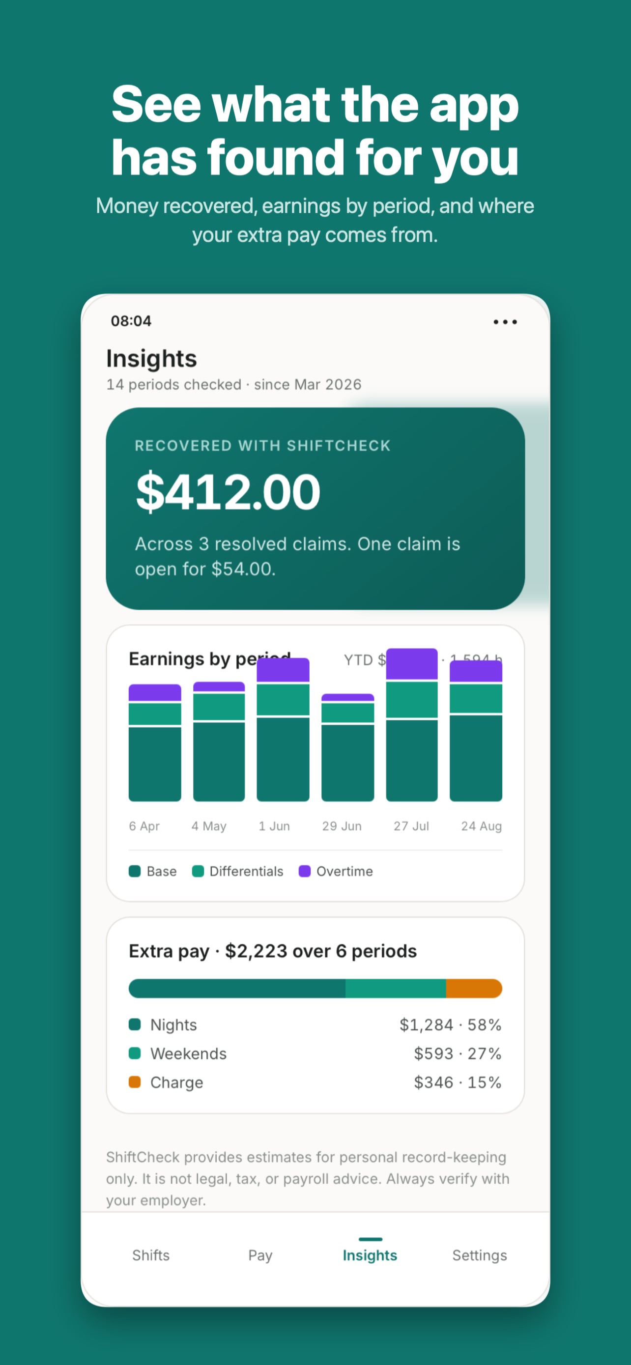 Screenshot 6 of ShiftCheck: Nurse Pay Tracker
