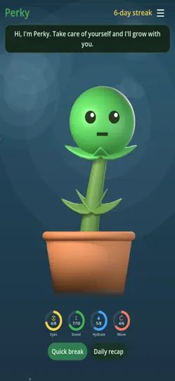 Captura de pantalla de Perky – Desk Break Buddy en iPhone 3