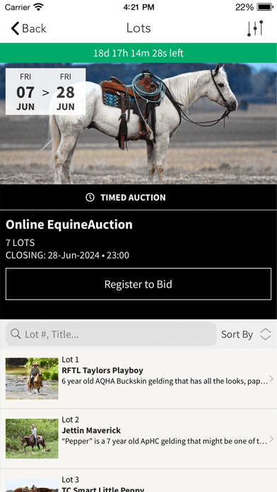 EquineAuction Screenshot
