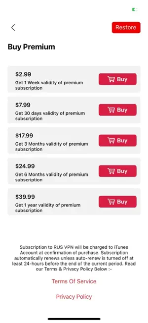 Rus VPN screenshot 1