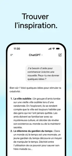 Capture d'écran de ChatGPT sur iPhone 3