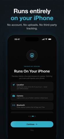 Faraday Hidden Camera Detector iPhone screenshot
