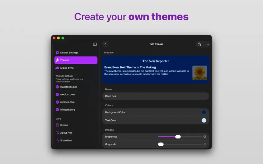 Noir – Dark Mode For Safari iPhone-skjermbilde 5